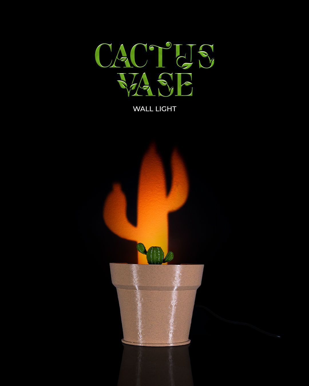 Cactus Vase Wall Light